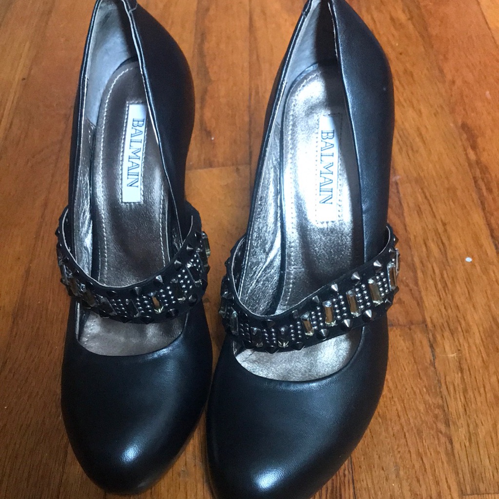 Balmain Pyres Noir Platform Mary Jane
